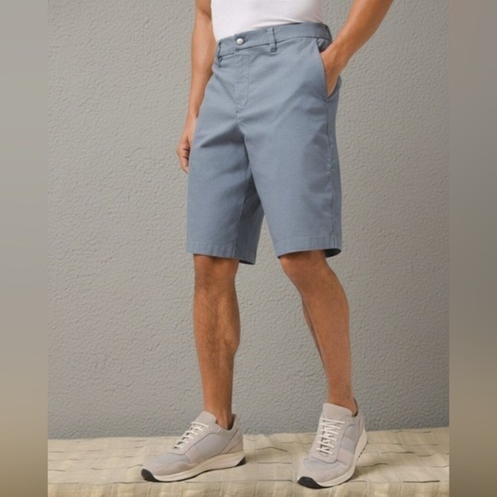 Lululemon Commission Short Chino Qwick Oxford 11" Relaxed  Blue/Gray  M7AKAS 36
